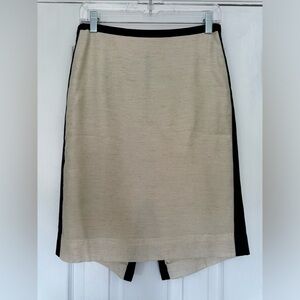J.CREW | linen skirt oatmeal/black SIZE 4